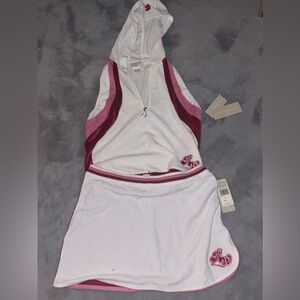 Rocawear hooded sleeveless top with skirt
